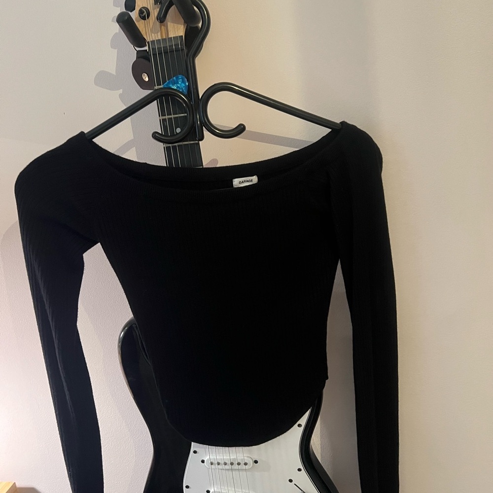 Chic Black Long Sleeve Top